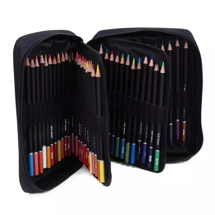 OEM 72 pcs oil based custom colored pencils art drawing kit Colored Pencils for Adult Coloring Books