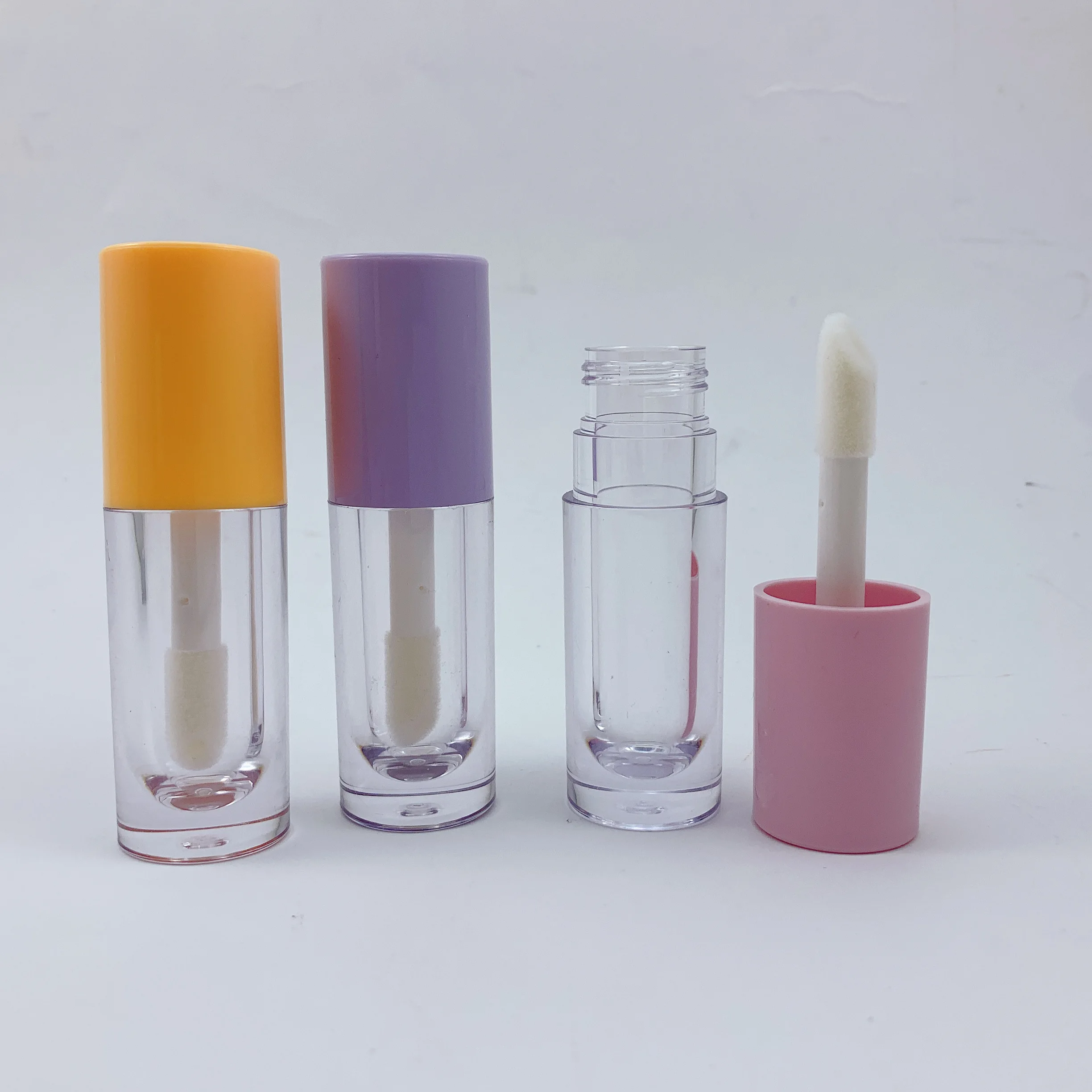 Clear Lip gloss tube Transparent Acrylic Cosmetic Empty Tube Custom Logo empty lip gloss tubes