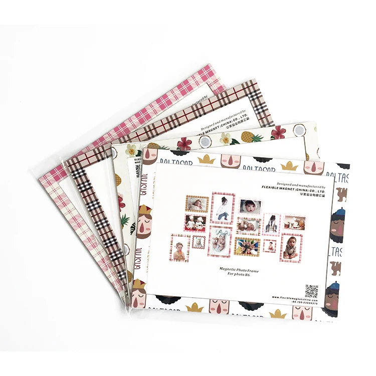Various Custom Mini Sizes Cute Collage Colorful Photo Display Magnetic Picture Frames For Refrigerator with magnetic