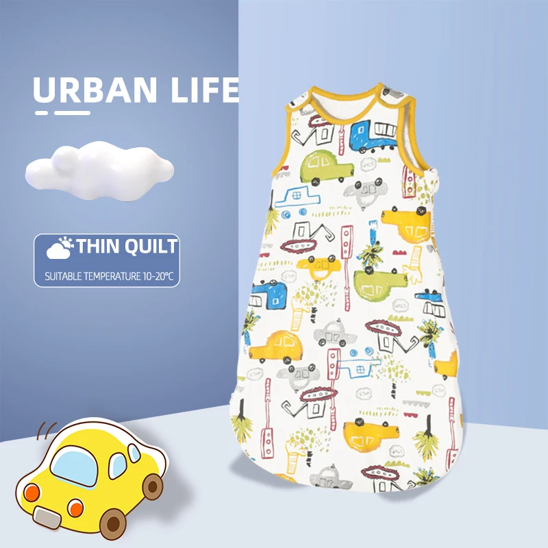 Вязаный конверт зимняя детская пижама из органического хлопка для новорожденных Детские спальные мешки коляски