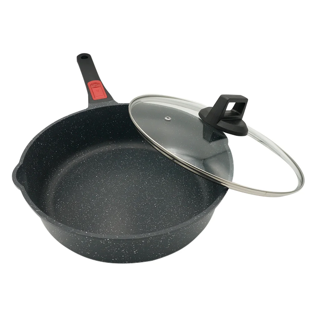 SANLANG High Quality Breakfast Healthy Removable Handle Frying Pan Non Stick Induction Deep Oil Frying Pan
