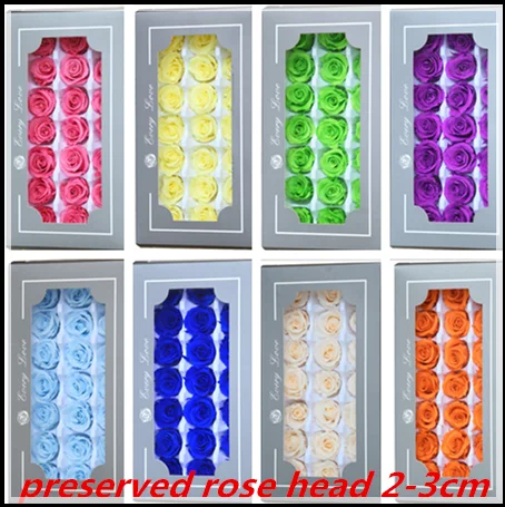 Factory supply preserved rose head 2-3cm preserved flower everlasting rose