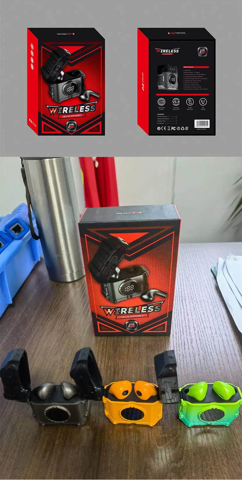 Hot Sale Wholesale tws earbuds 2022 model earbud less price Noise Cancellation HIFI Sound M2 wireless earbud