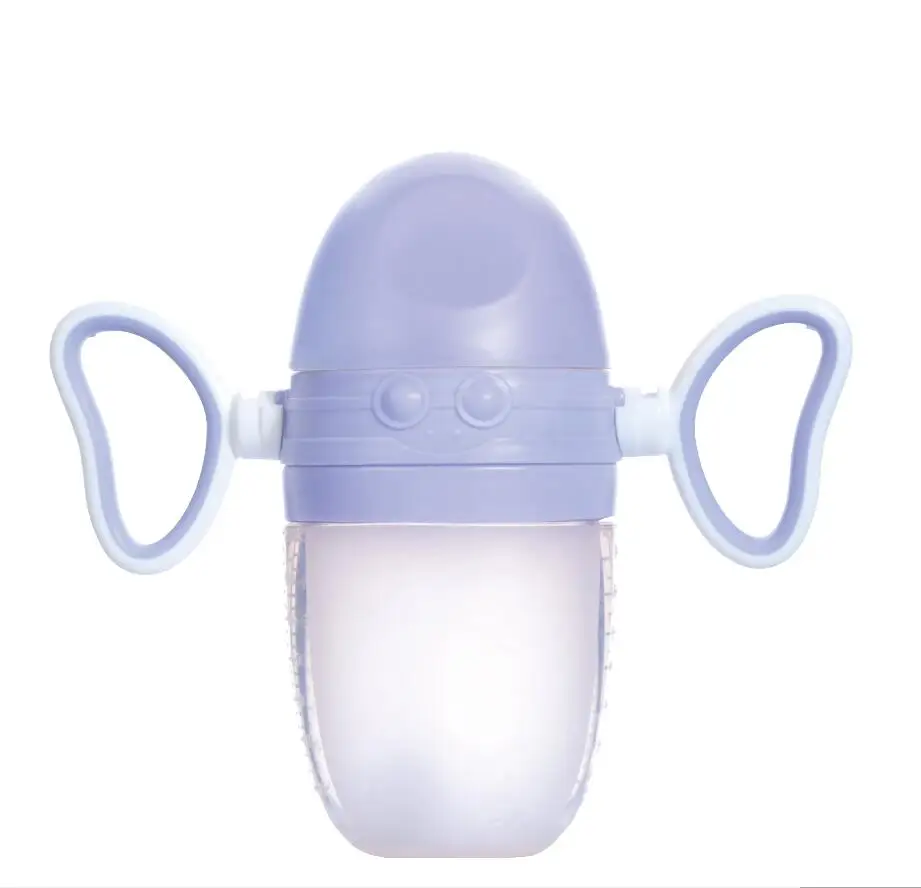 Wing Of Angel handle Baby Milk Food grade Feeding Bottle Wide Neck with BPA free Feeding Nipple Bottle For Breastfed Babies