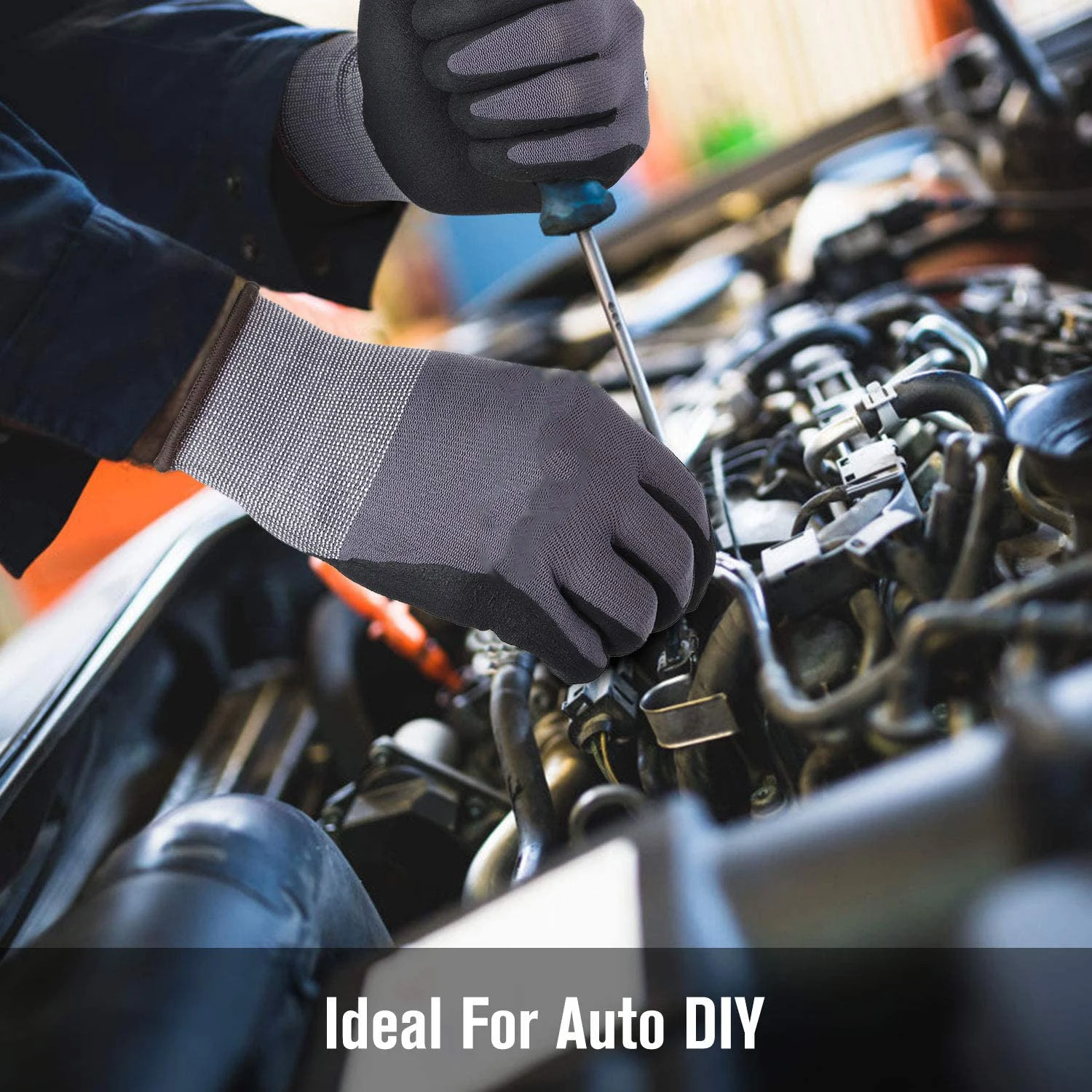 free sample sandy palm thickness BREATHABLE work gloves construction nitrile gloves work black for industry garden