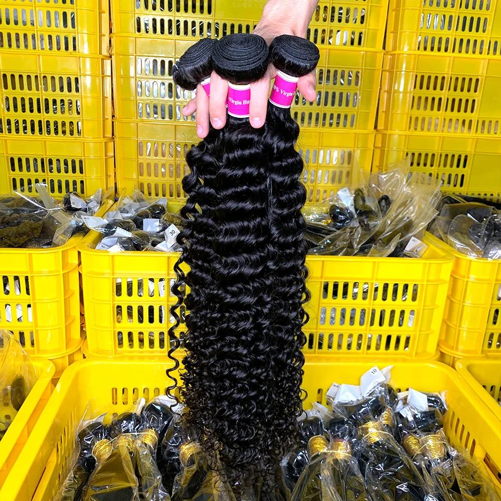 Meimei Raw Virgin Malaysian Hair,100 Human Malaysian Cuticle Aligned Virgin Hair Dubai,Mink Deep Wave Malaysian Hair Bundle