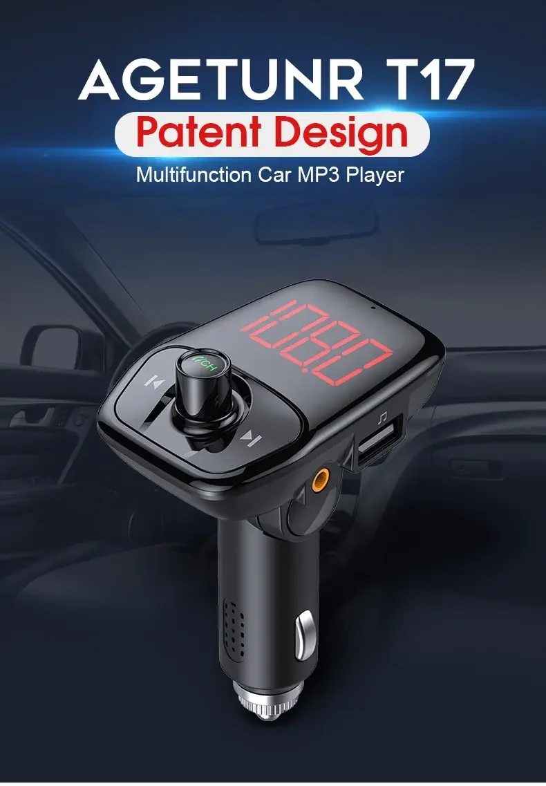 tooya car MP3 blue tooth T17 car lossless sound quality MP3 player car modulator blue tooth fm transmitter