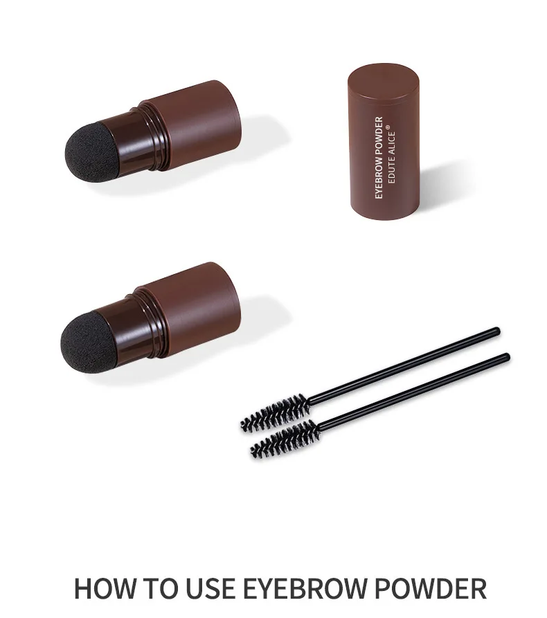 New Waterproof Eyebrow Stamp Shaping MakeupBrow Powder Natrual Eye Eyebrow Stick Hair Line Contour Brown Black 3 Color