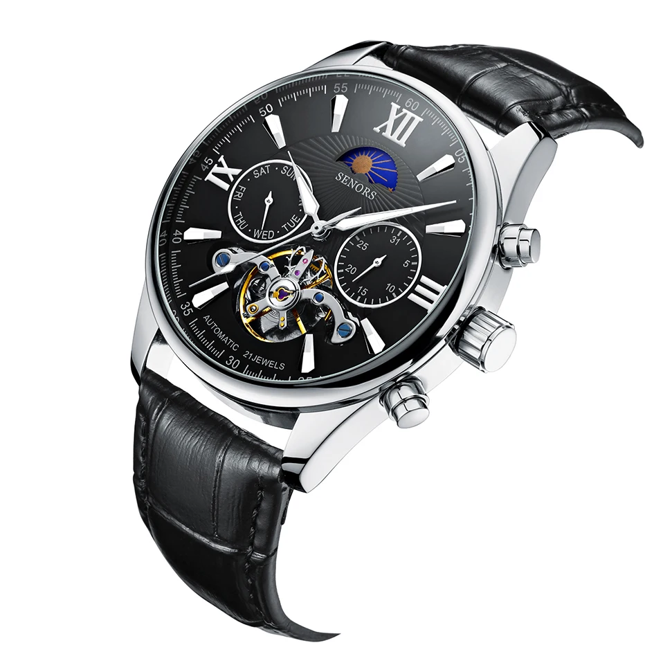 Wholesale Price sports Business Mens Luxury Automatic Skeleton Mechanical Watches Wristwatches