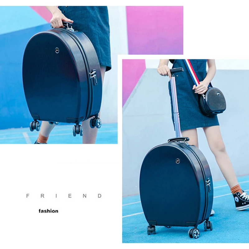 360 Degree ABS Suitcase Women Travel Bags Luggage Rolling Hard Case Luggage