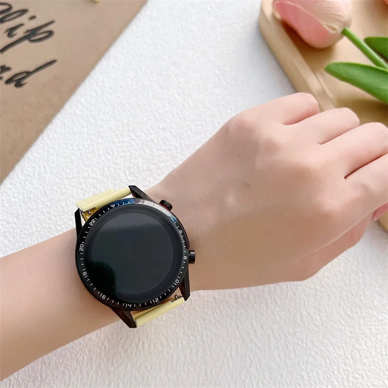 20mm 22mm carbon fiber grain plastic watch band for samsung galaxy watch 4 3 46mm 42mm active 2 40mm 44mm Huawei gt 2 watch band