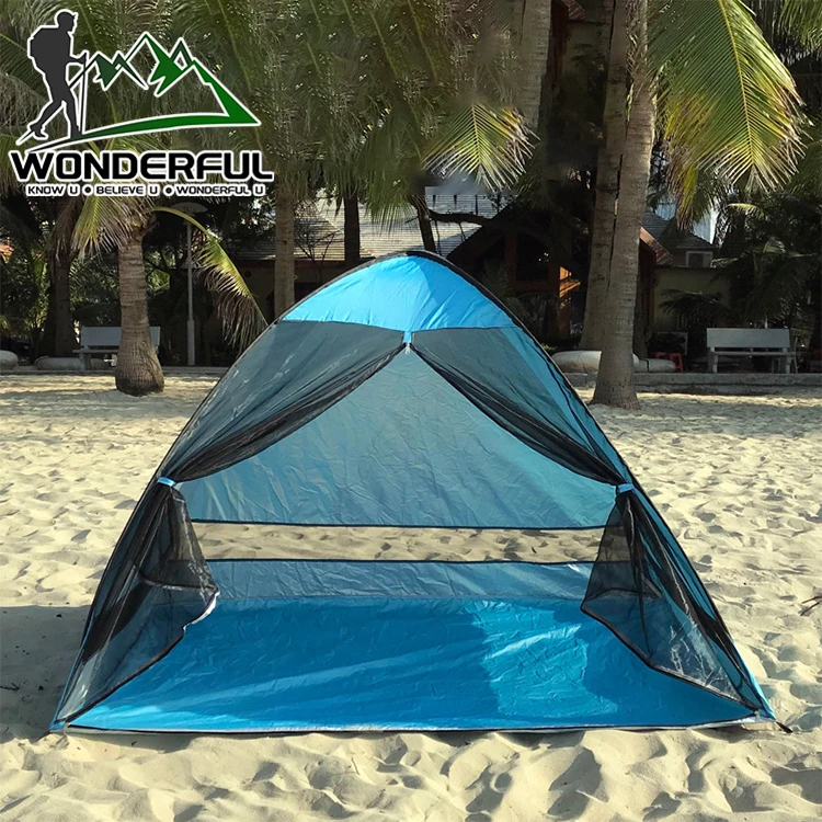 Spot Wholesale Explosion Models Fully Automatic 2 Seconds Speed Opening Anti-Mosquito Beach Shade Gauze Tent