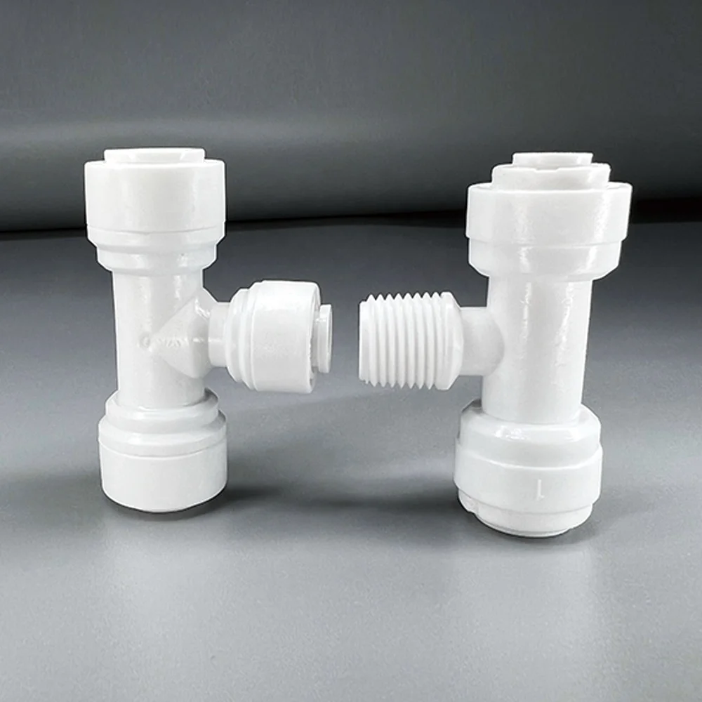 PE Pipe Joint Plastic T Shape RO Water Filter Adapter Pipe Fittings Coupling