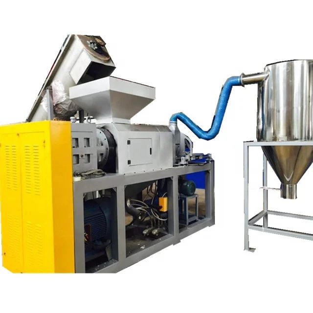 granulator type waste wet plastic PP PE film recycling squeezer plant drying machine
