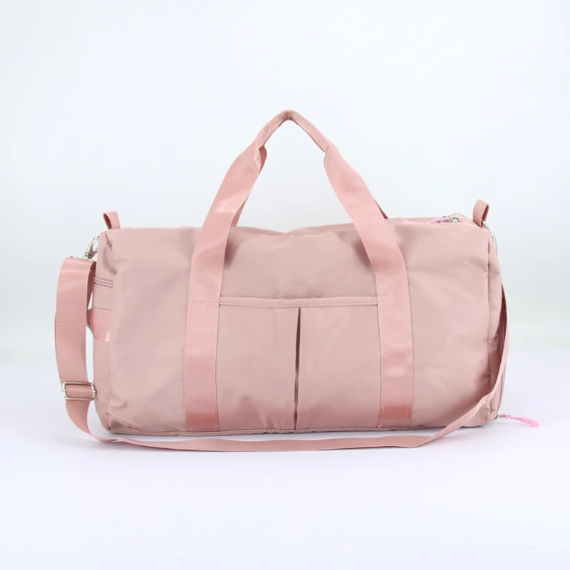 Custom Logo Waterproof Nylon Women Girls Weekend Duffle Bag Woman Swimming Gym Shoebox Sports Bags