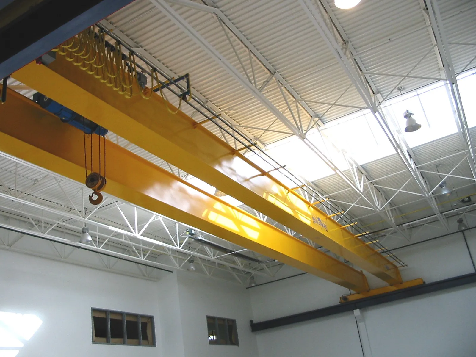 Real 01 heavy duty 5ton double girder bridge crane overhead bridge crane monorail auxiliary hook bridge crane