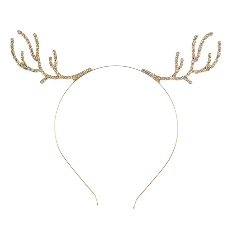 Alibaba New Fashion Custom Design Antler Hairband Kids Christmas Gift Antler Hair Hoop High Quality Cheap Headbands For Children
