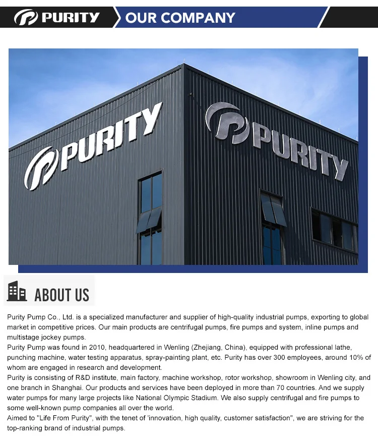 Purity 1.5hp Price Vertical Multistage Centrifugal Pumps For Construction