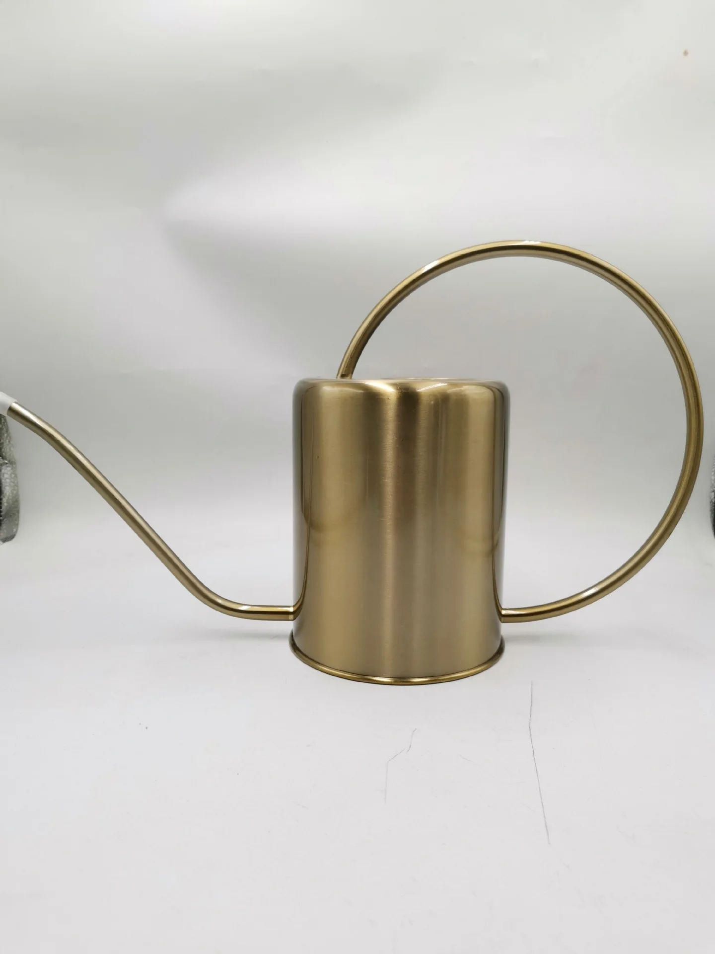 2L Litre Stainless Steel Metal Watering Can Modern Style Indoor Watering Pot with Handle and Long Spout