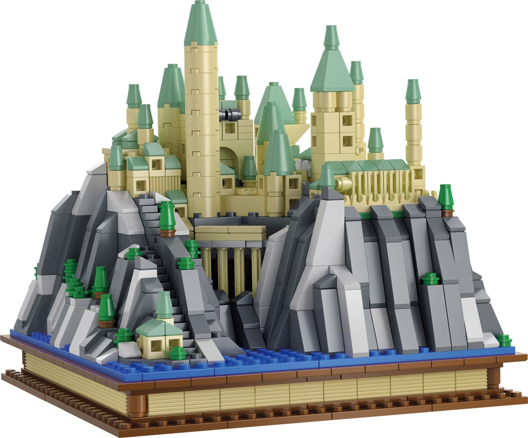 MORK 031006 Mini Hogwarts Castle Toy Architecute Building Block for Children Building Toys
