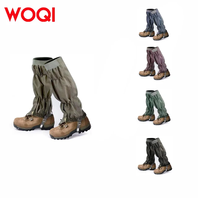 WOQIBreathable Outdoor Leg Foot Gaiters Waterproof Boots Cover for Climbing Tours Hunting & Camping PP Material Bag Packed