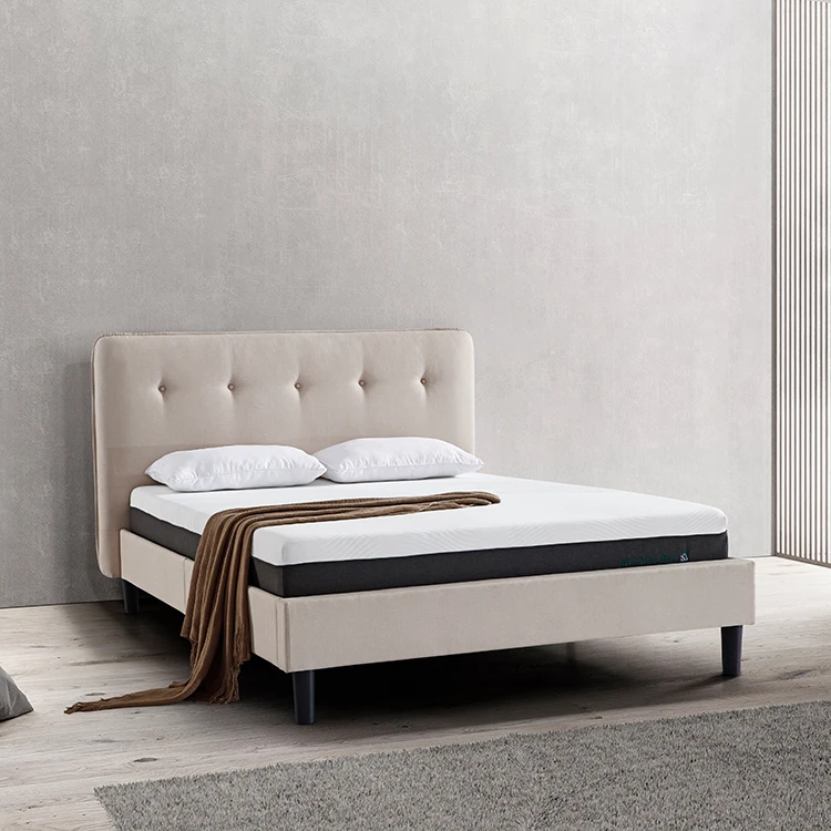 Airland Wholesale Customizable Modern Bed Room Furniture 1.8 M Leather Double Bed Queen Size Wooden Frame Bed