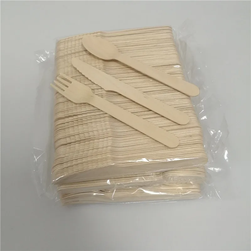 China wholesale 100% biodegradable 140mm disposable wooden flatware