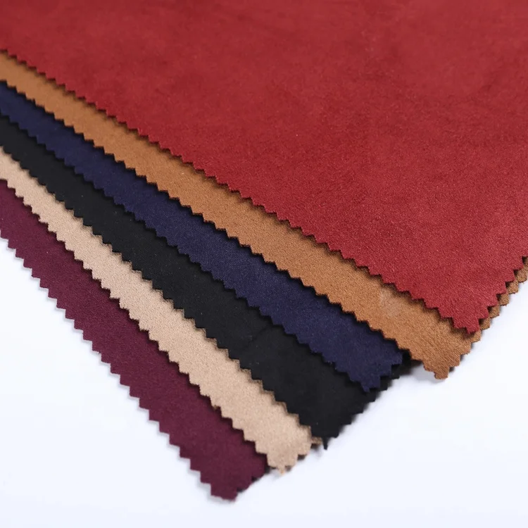 Custom Wholesale china 360GSM Polyester Spandex Air Layer Brushed microfiber Suede Fabric Knitting for garment Coat
