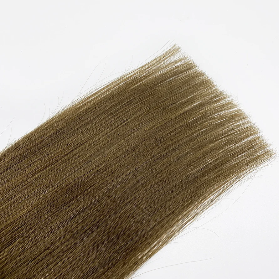 Inice double drawn raw burmese curly hair tape in, long straight mini tape in real human hair extensions