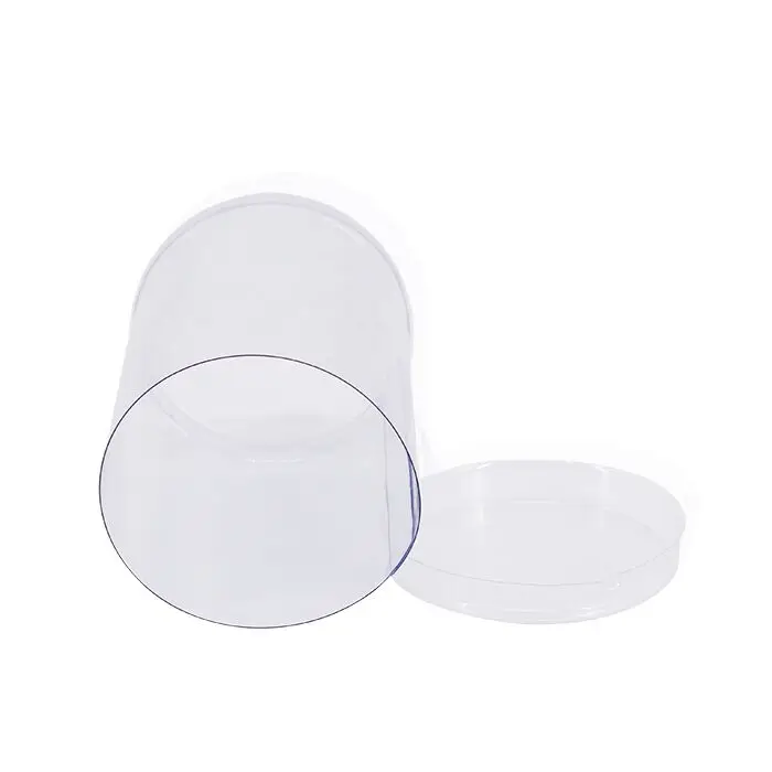 Custom Plastic Blister Cylinder Packaging Clear Round Tube Gift Boxes lid Recycled Materials Customized Shape PVC cylinder box