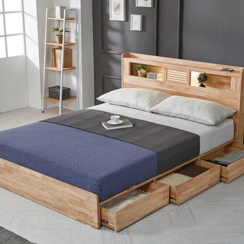 modern queen size wooden frame hydraulic lift storage bed bedroom furniture sets