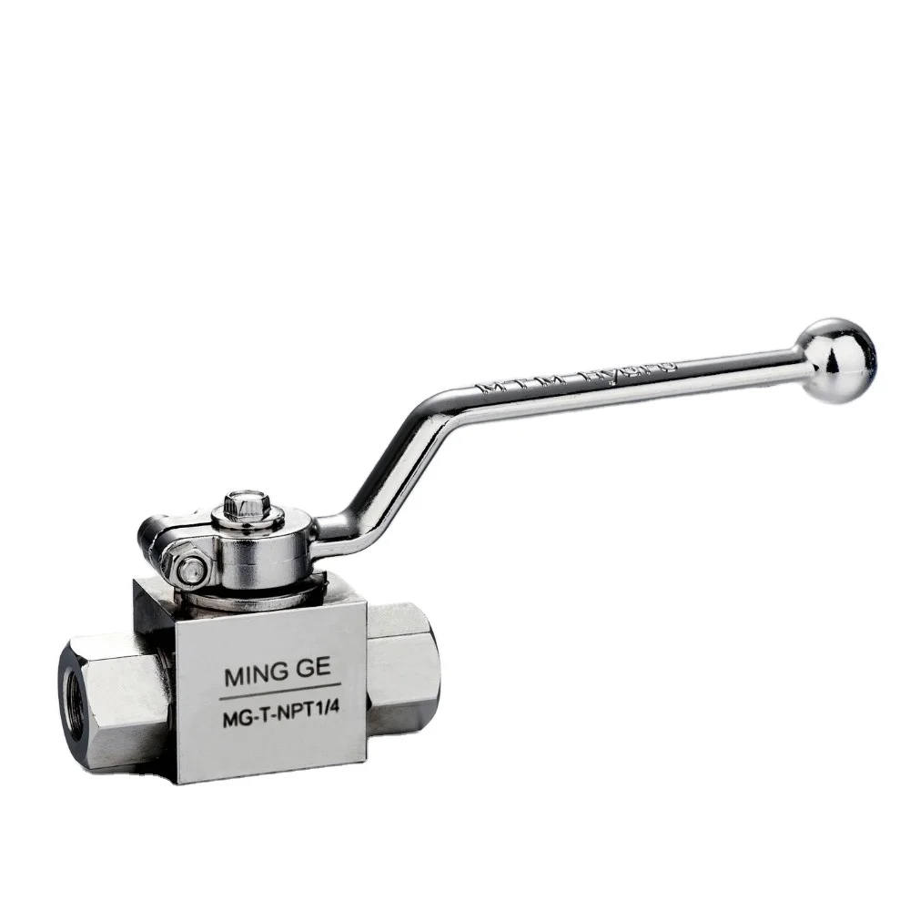 KHB Type Carbon Steel Pilot Check Valve NPT/ SAE/BSP/BSPT/Metric Hydraulic Ball Valve Manual Operating High Pressure Ball Valve