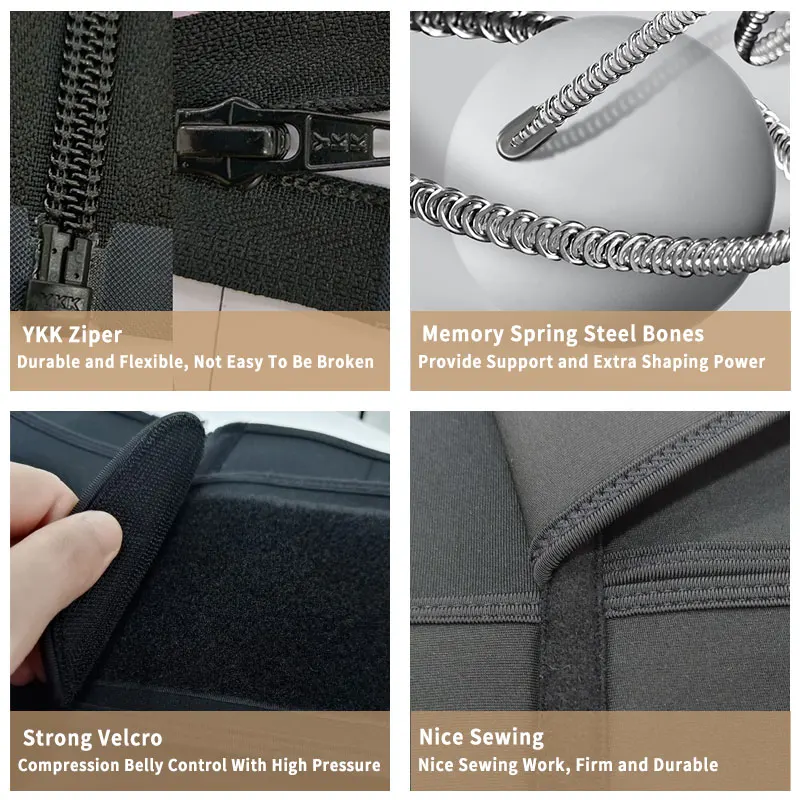 Custom Logo Women Body Shaper Steel Bone Shapewear Double Belt Latex Waist Trainer Corset With Zipper