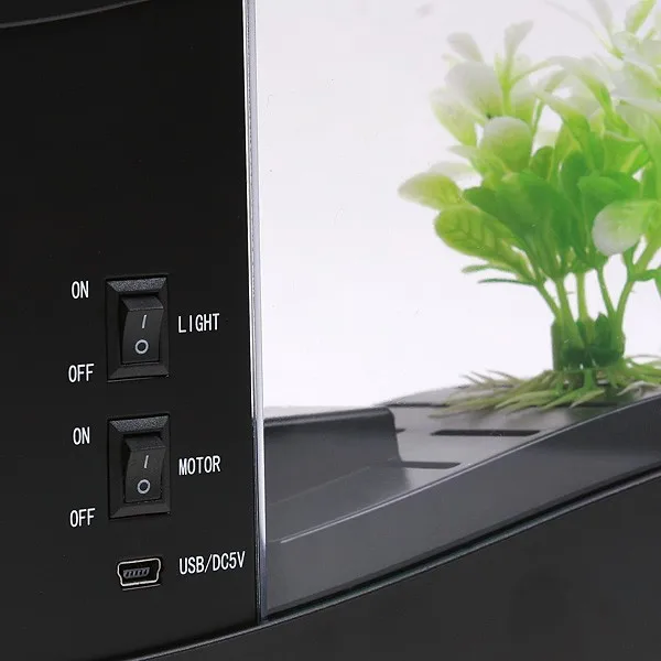 Amaz Hot Sale Desktop usb mini fish tank aquarium with running water 9
