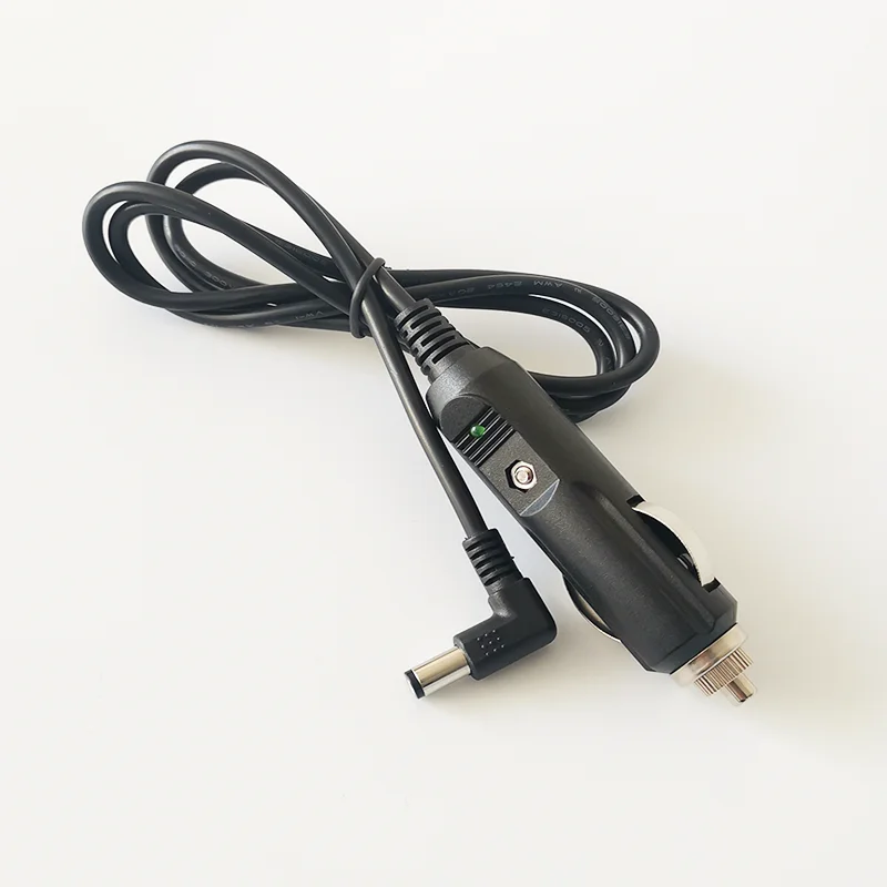 12V 24V AC DC Power Supply Car Cigarette Lighter Adapter Charge Cable 90 Degree Power Cord DC Male Plug 5.5mm 2.1mm Ciga Cable