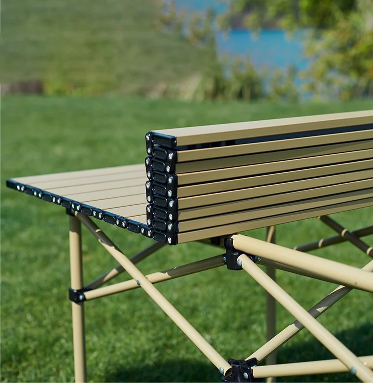 New Design Ultralight Aluminum Foldable Camping Table OEM ODM Foldable Picnic Table Height Adjustable Foldable Camping Table
