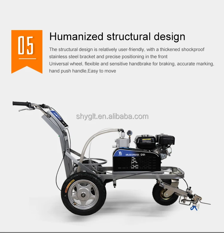 road construction machine paint hvlp spray gun coreless line marking paint machine gasoline paint sprayer road making machines