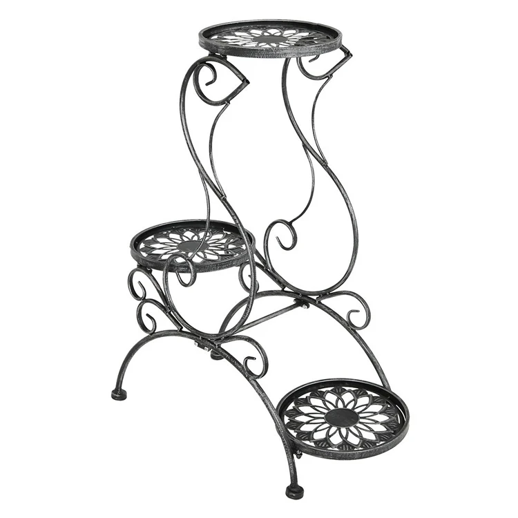 Indoor Outdoor Metal garden tiered flower stand corner plant stand