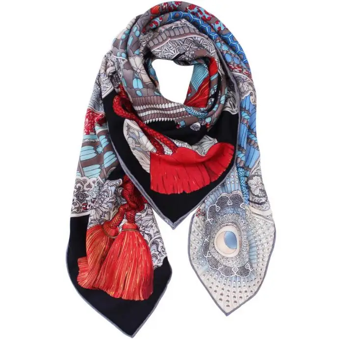 Wool and Silk Large Square Scarf