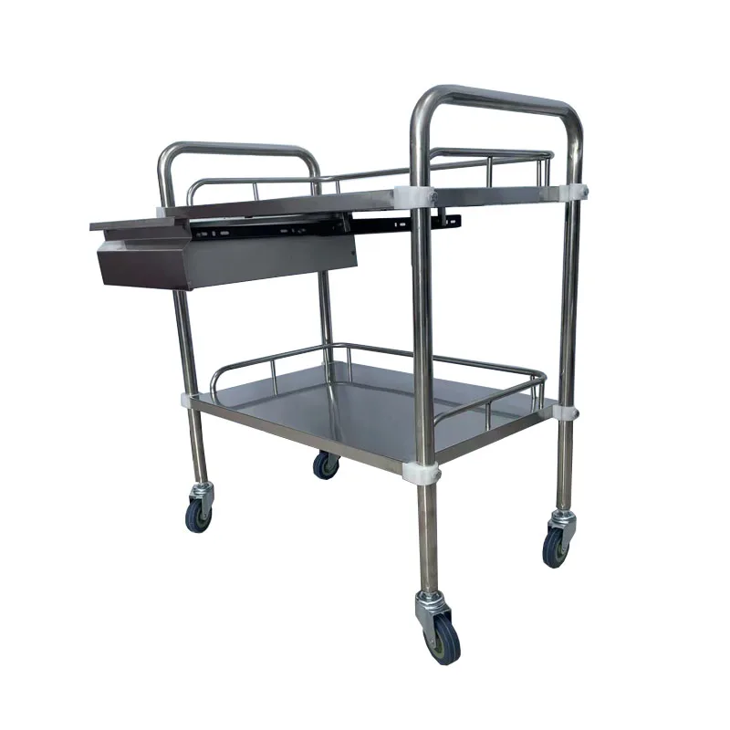 Medical Hospital Trolley Surgical Trolley with Drawers Stainless Steel Medical Nursing Cart