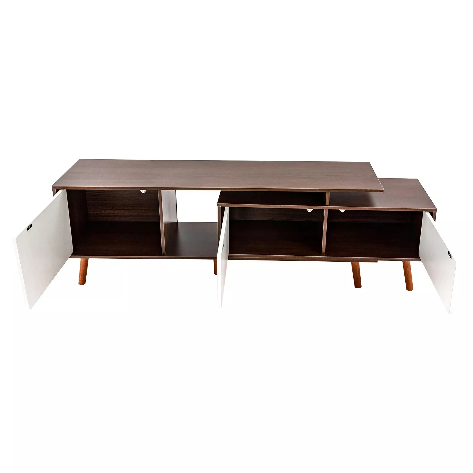 Modern TV Cabinet Stand Entertainment Unit Rack Expandable Storage Holder Shelf