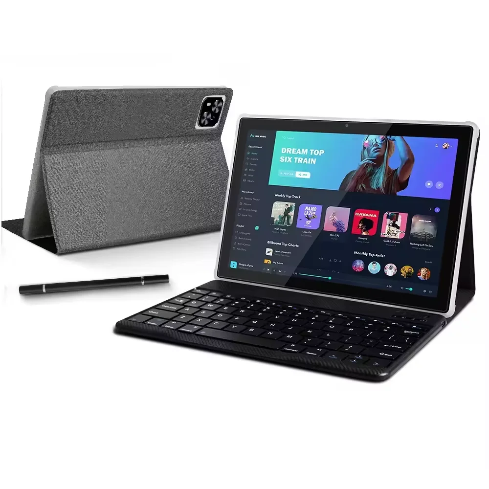 Best-selling tablets barata ATMPC A52310.1 inch 12+64gb HD screen paired with a new keyboard and mouse pen android tablet pc