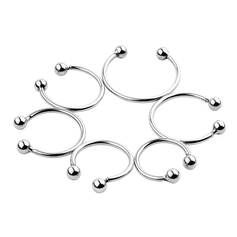 6 Size Delay time Stainless Steel Penis Ring jewelry Male Chastity cock ring