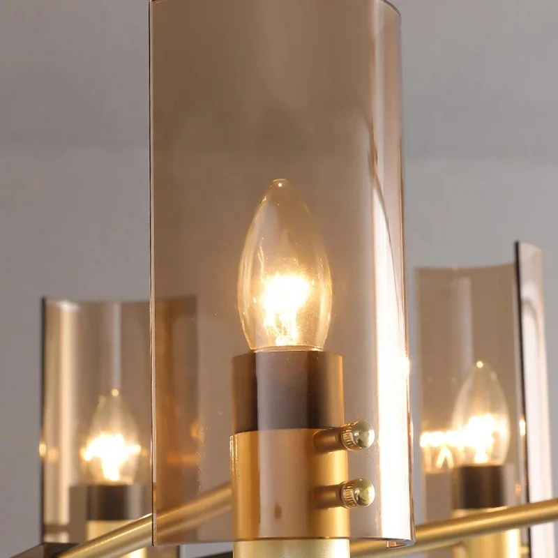 Postmodern Pendant Light For Living Room Dining Table Nordic Bedroom Loft Hall Kitchen Hanging Lamp Black Iron Indoor Chandelier