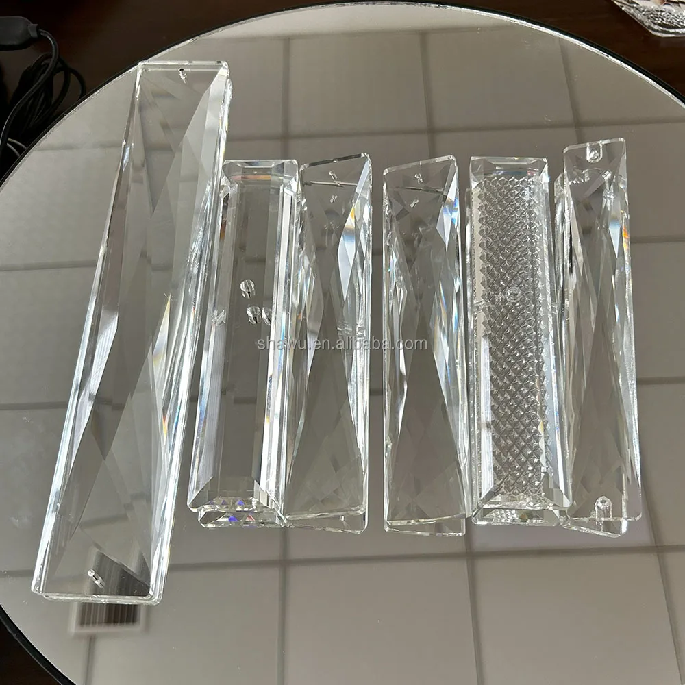 Luxury antique Clear Cut Pendant light Baroque Crystal Chandelier spare Parts