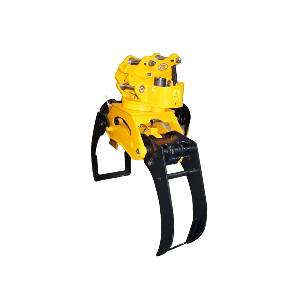 excavator log loader with grapple and rotator