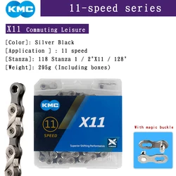 KMC X11 MTB Bicycle Chains 118 Links with with Missing Links 11Speed Road Bike Chain