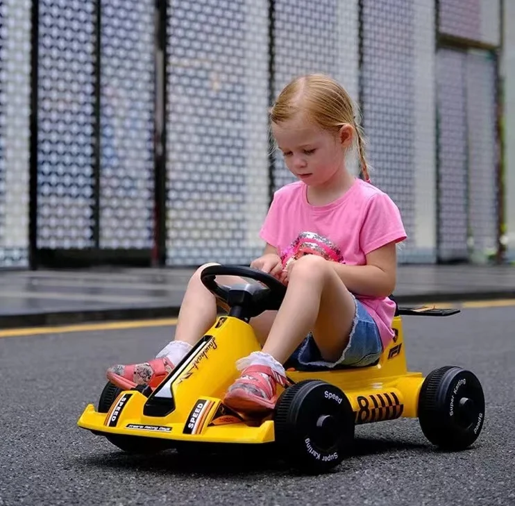 Newest Pedal Go Karts for kids 12V ride on car 390 Dual drive battery powered electric go kart pedal cars for kids
