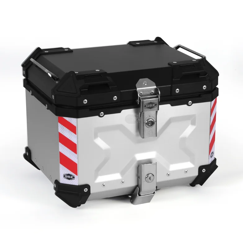 
F2-Moto 45L 55L silver High level scooter delivery top case set aluminum alloy accessories motorcycle trunk tail box 