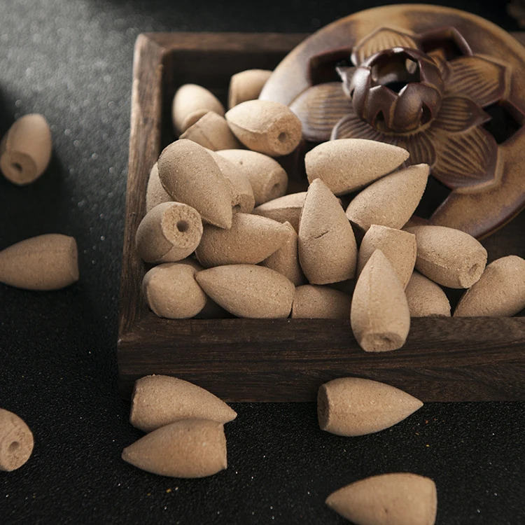 Бытовые натурального бамбука рефлюксный в форме башни с Бусины дыма конусов ароматный